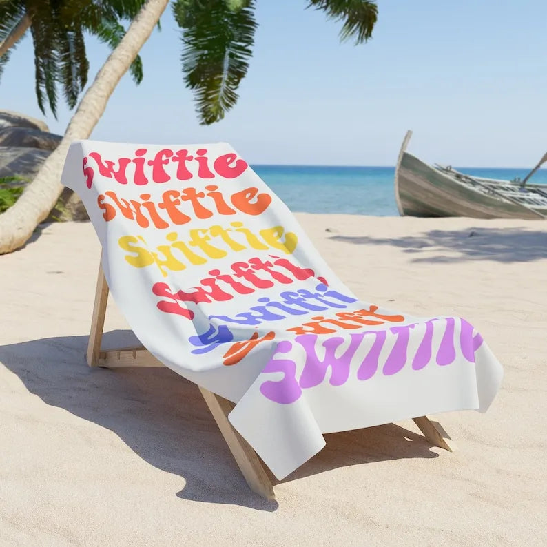 Taylor Swiftie Rainbow Beach Pool Towel