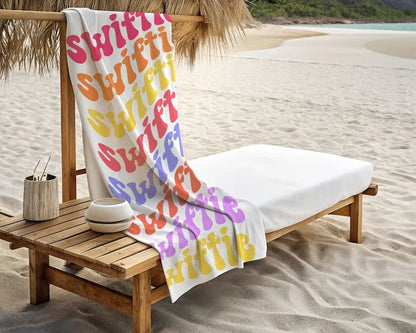 Taylor Swiftie Rainbow Beach Pool Towel