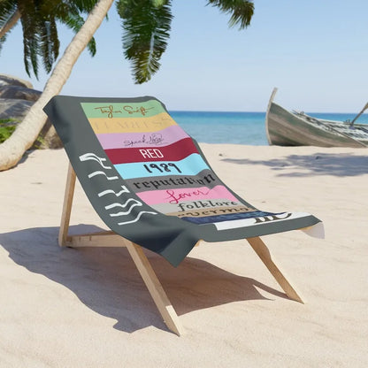 Personalized Taylor Swift Inspired Beach Towel, ALL Taylor Albums Beach Towel