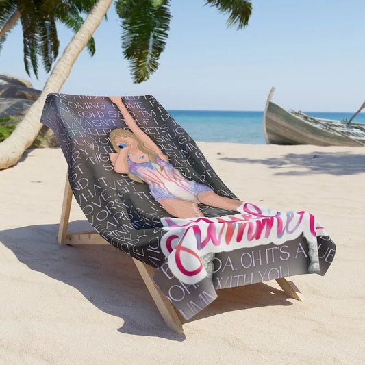 Taylor Swift Beach Towel For Summer Vacation Gift For Eras Tour Swiftie Cotton Beach Towel