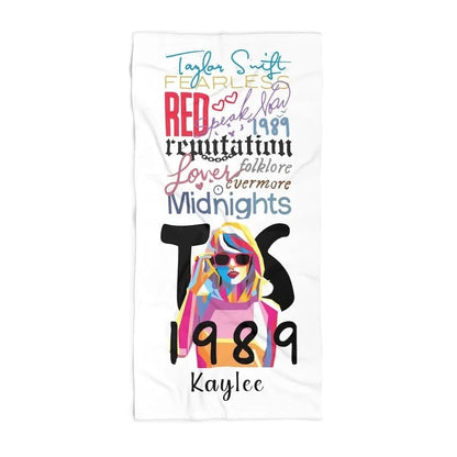 Taylor Swift Personalized Beach Towel, Swiftie Beach Towel, Taylor Swiftie Pool Towel