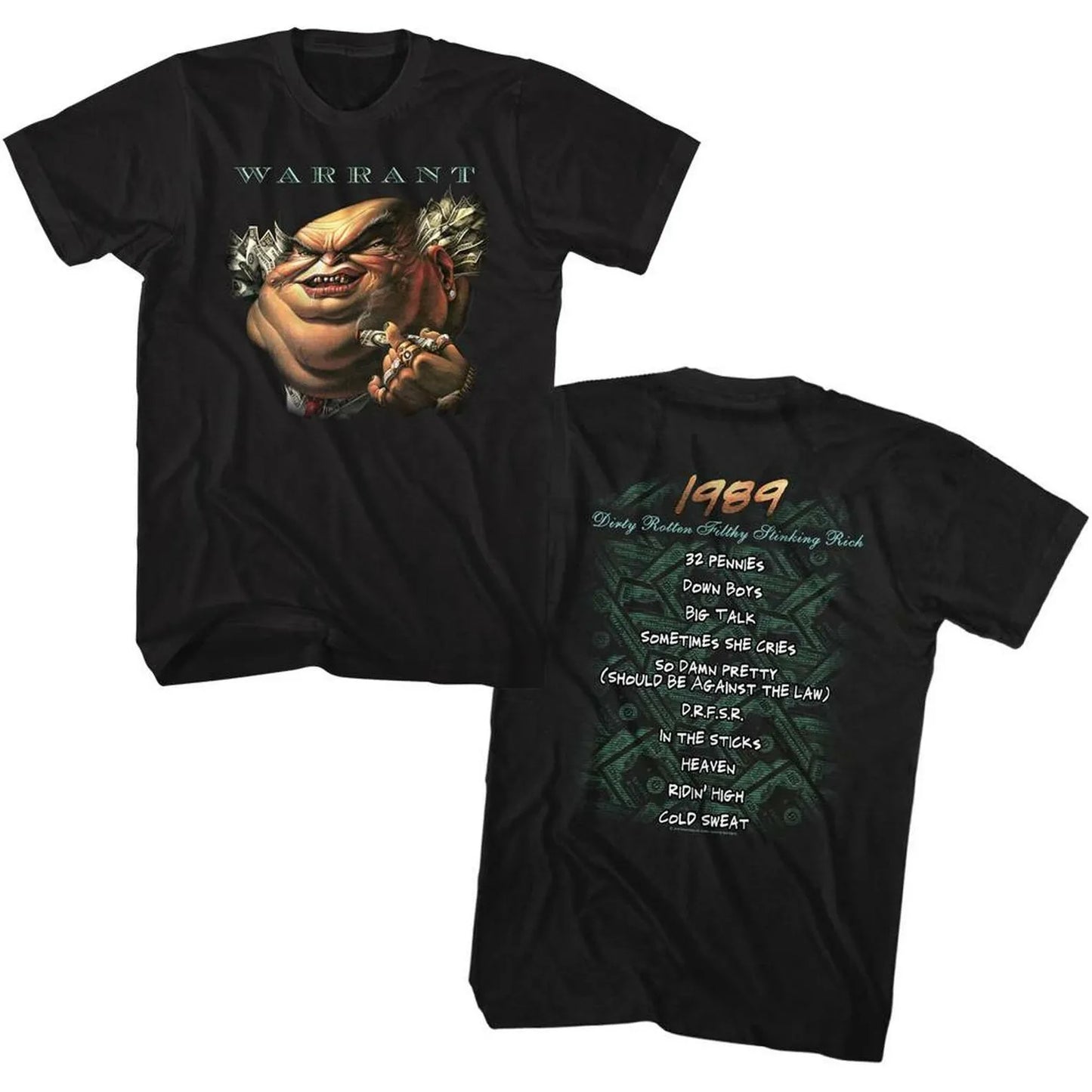 Warrant Drfsr Double Sided Black Adult T-Shirt