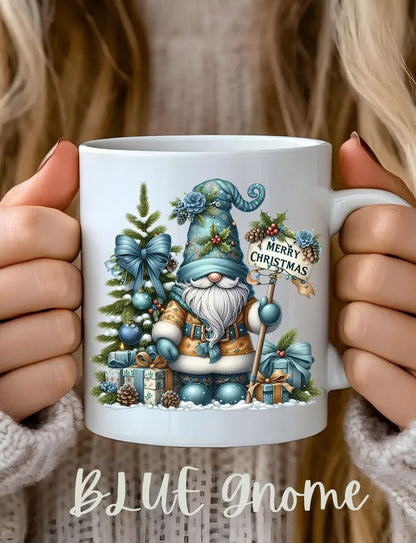 Christmas Gnomes Holiday Mug, Cute Gnome Mug, Christmas Lights Mug, Funny Christmas Gnome Mug