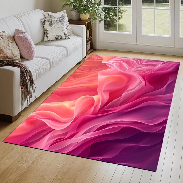 Abstract Designer Rug, Colorful Modern Print Rug