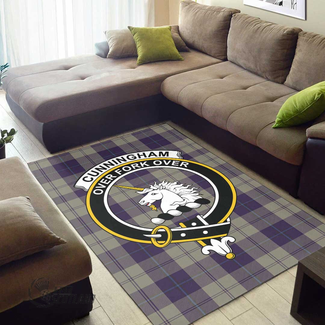 Cunningham Dress Blue Dancers Clan Tartan Area Rug A7 -  Chussin | Home Decor Easily