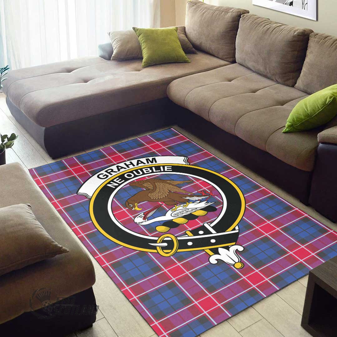 Graham of Menteith Red Clan Tartan Area Rug A7 -  Chussin | Home Decor Easily
