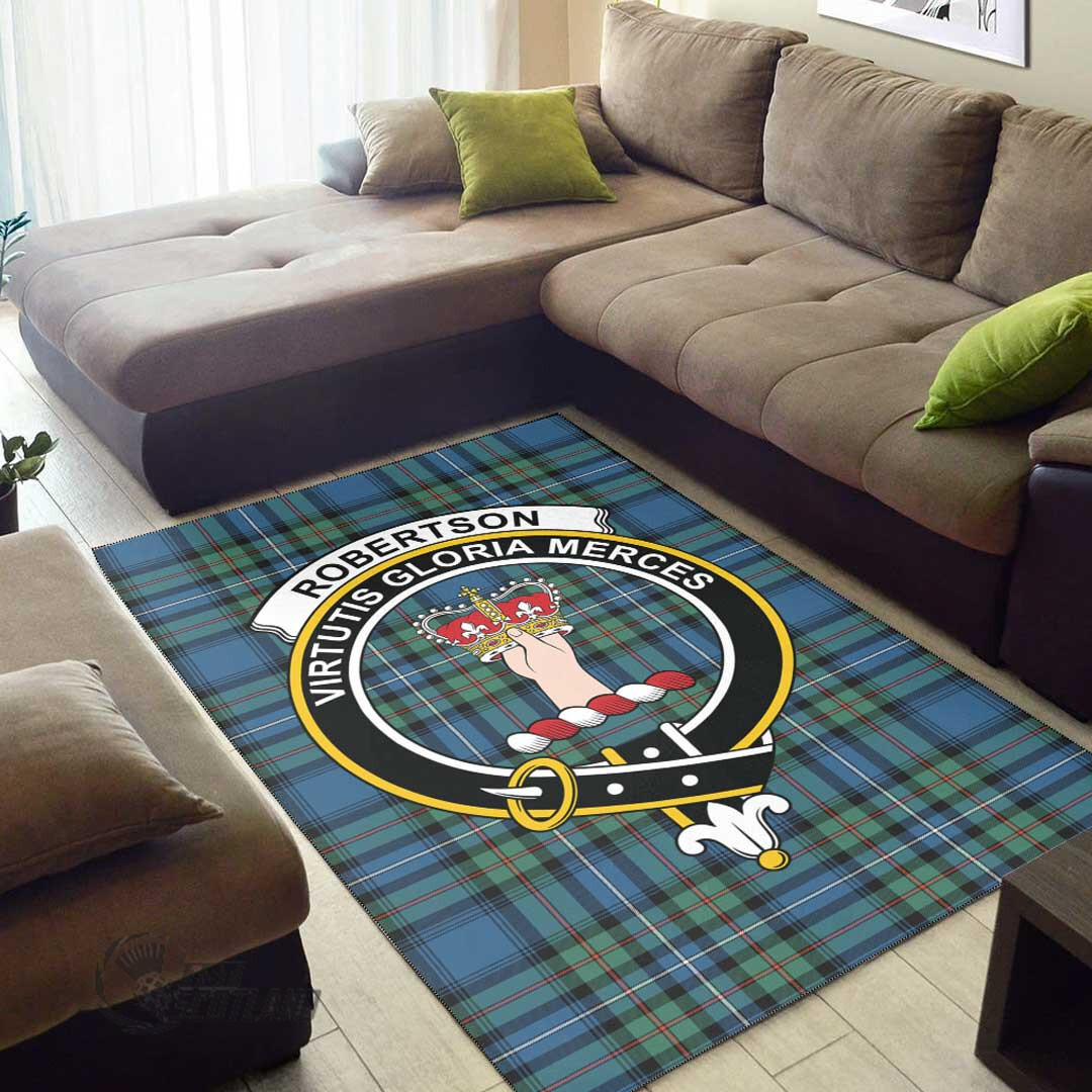Robertson Hunting Ancient Clan Tartan Area Rug A7 -  Chussin | Home Decor Easily
