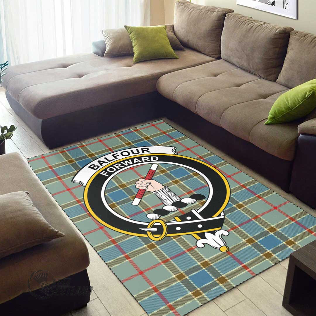 Balfour Blue Clan Tartan Area Rug A7 -  Chussin | Home Decor Easily