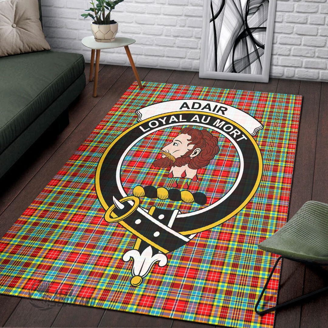Ogilvie Home Decor - Full Plaid Tartan Crest Area Rug A7 -  Chussin | Home Decor Easily