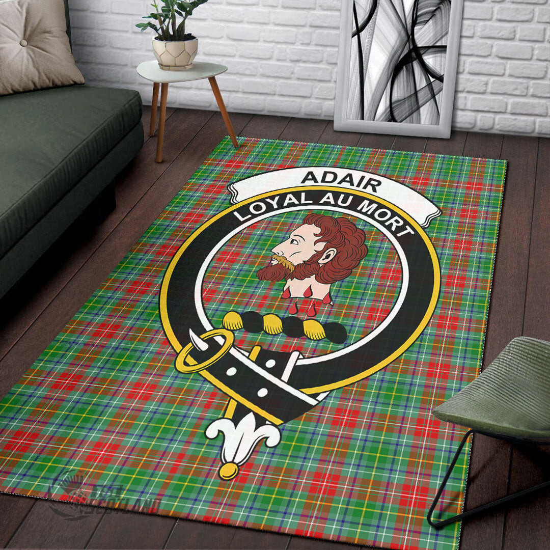 Muirhead Home Decor - Full Plaid Tartan Crest Area Rug A7 -  Chussin | Home Decor Easily