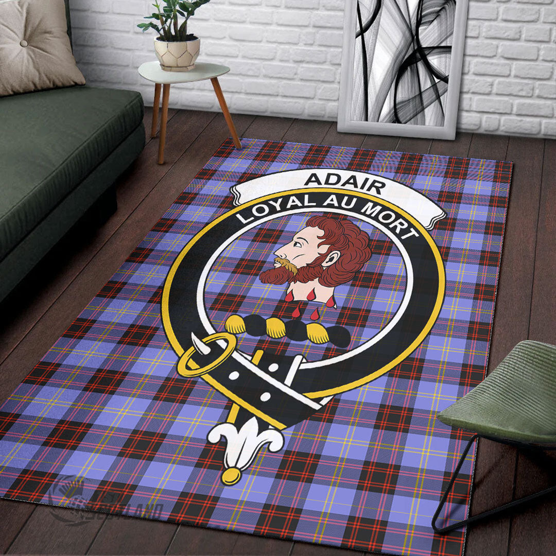 Rutherford Home Decor - Full Plaid Tartan Crest Area Rug A7 -  Chussin | Home Decor Easily