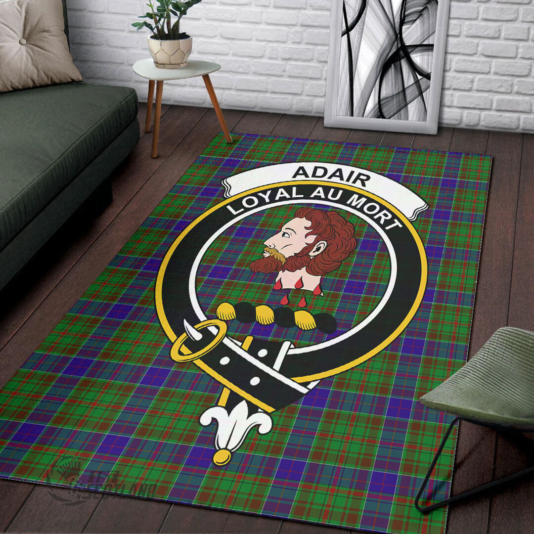 Adam Home Decor - Full Plaid Tartan Crest Area Rug A7 -  Chussin | Home Decor Easily