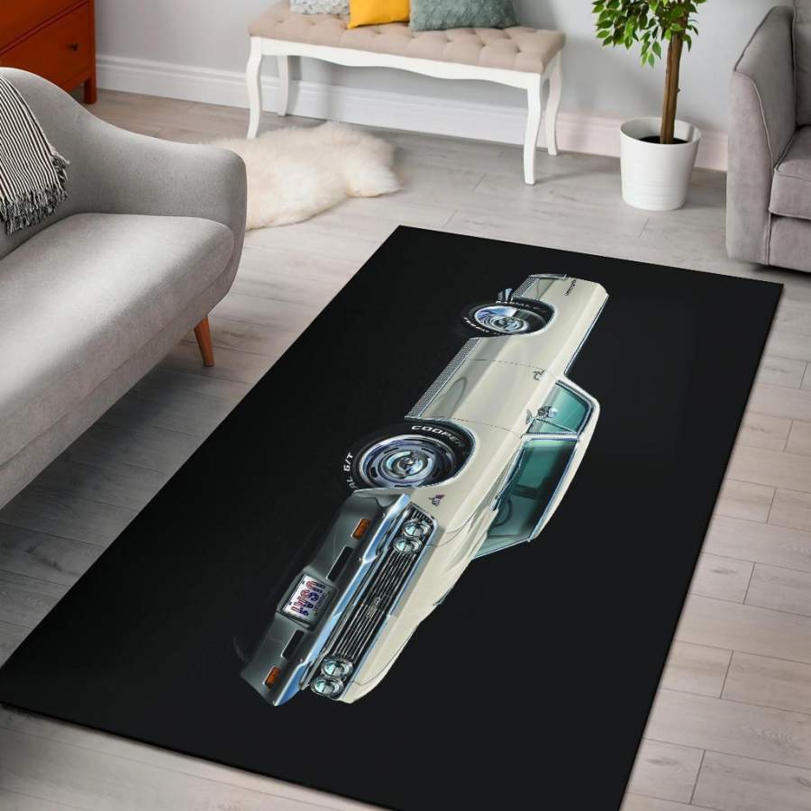 1966 Chevy El Camino Muscle Car Art Area Rug s  Chussin | Home Decor Easily