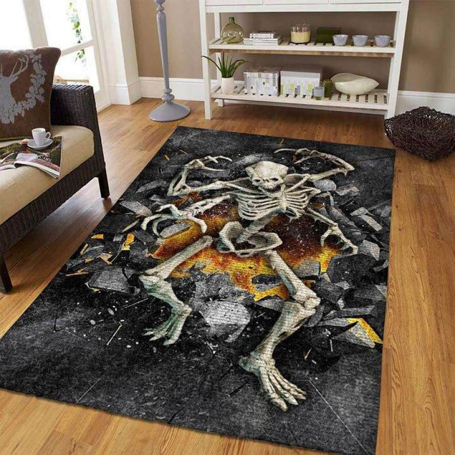 3D Skeleton Halloween Area Rug 190908 Modern  Chussin | Home Decor Easily