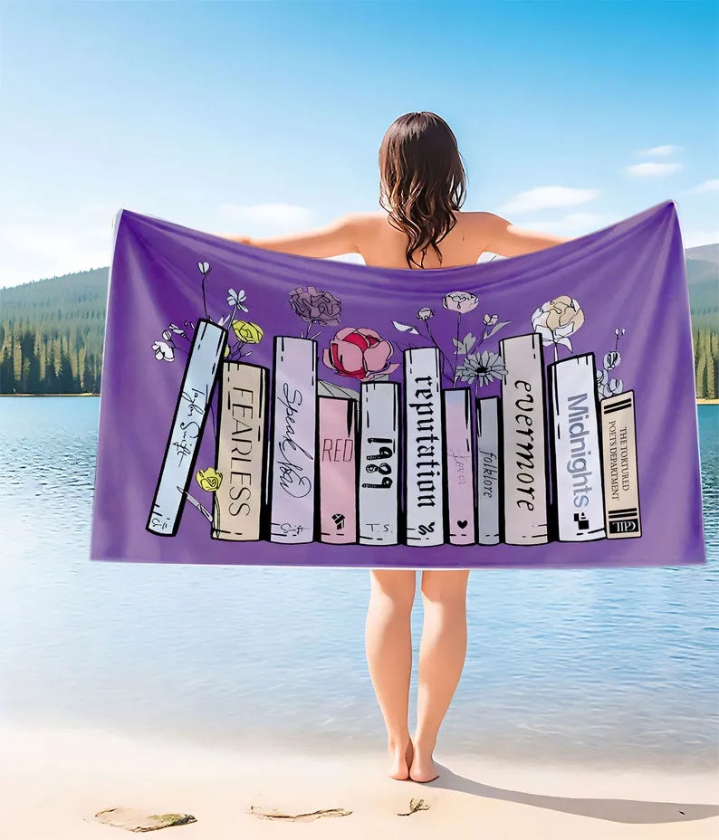 TTPD Album Added Swiftie Fans Beach Towel, Eras Tour Pool Towel, Taylor Concert Towel