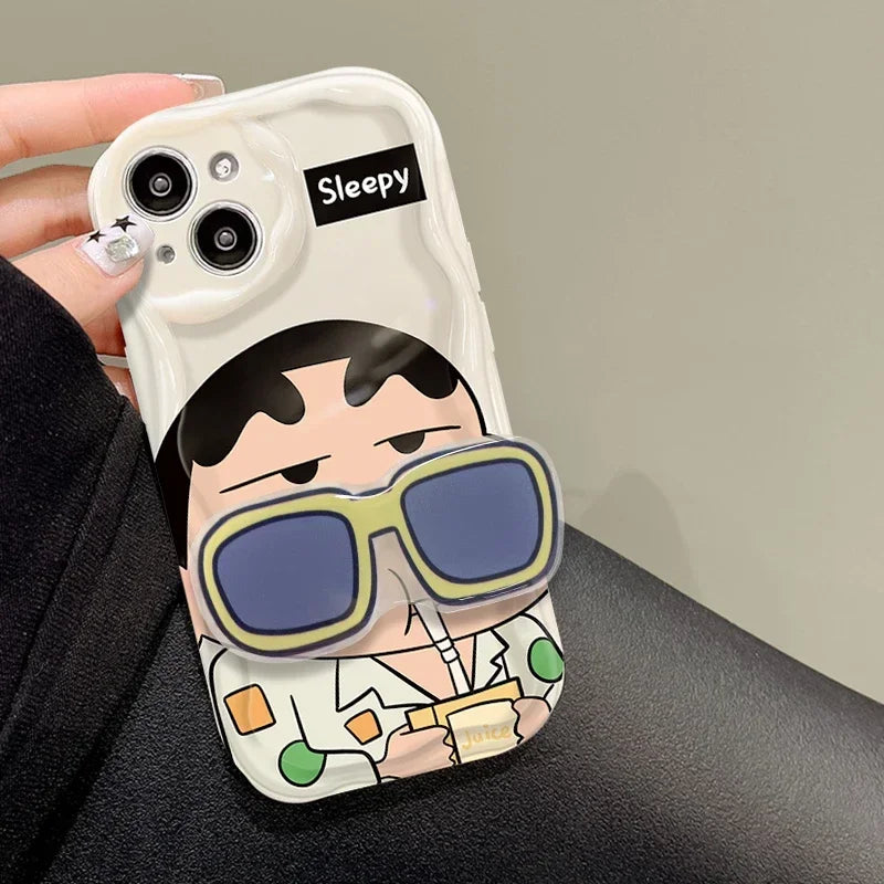 Crayon ShinChan Glasses Support Wave Phone Case