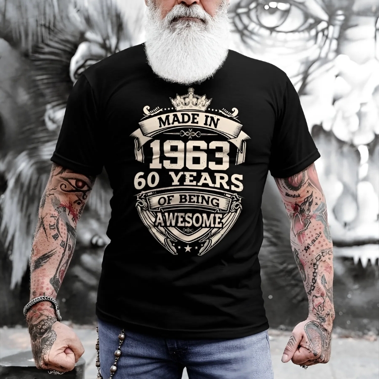 Made In 1963 60 Years Of Being Awesome T-Shirt
