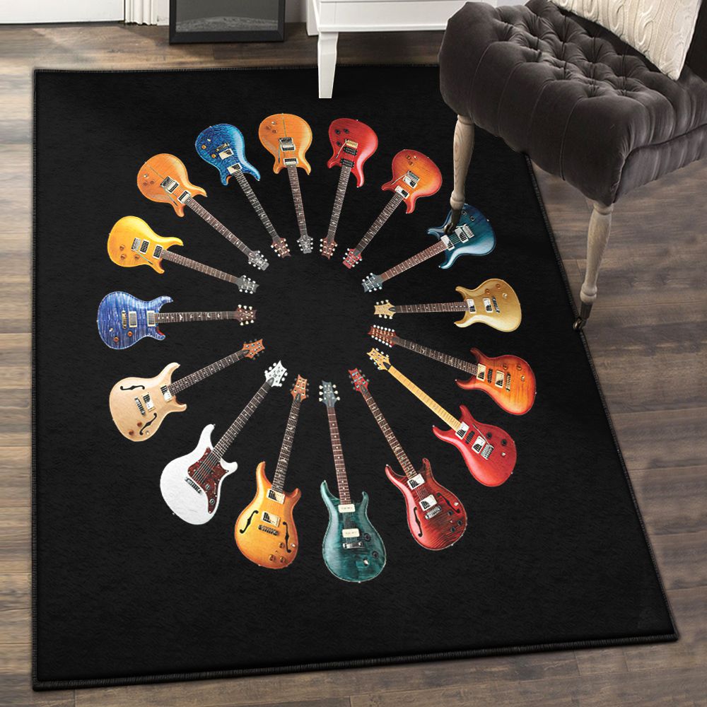 Acoustic electric Guitar Rugs, Guitar Rug  Chussin | Home Decor Easily
