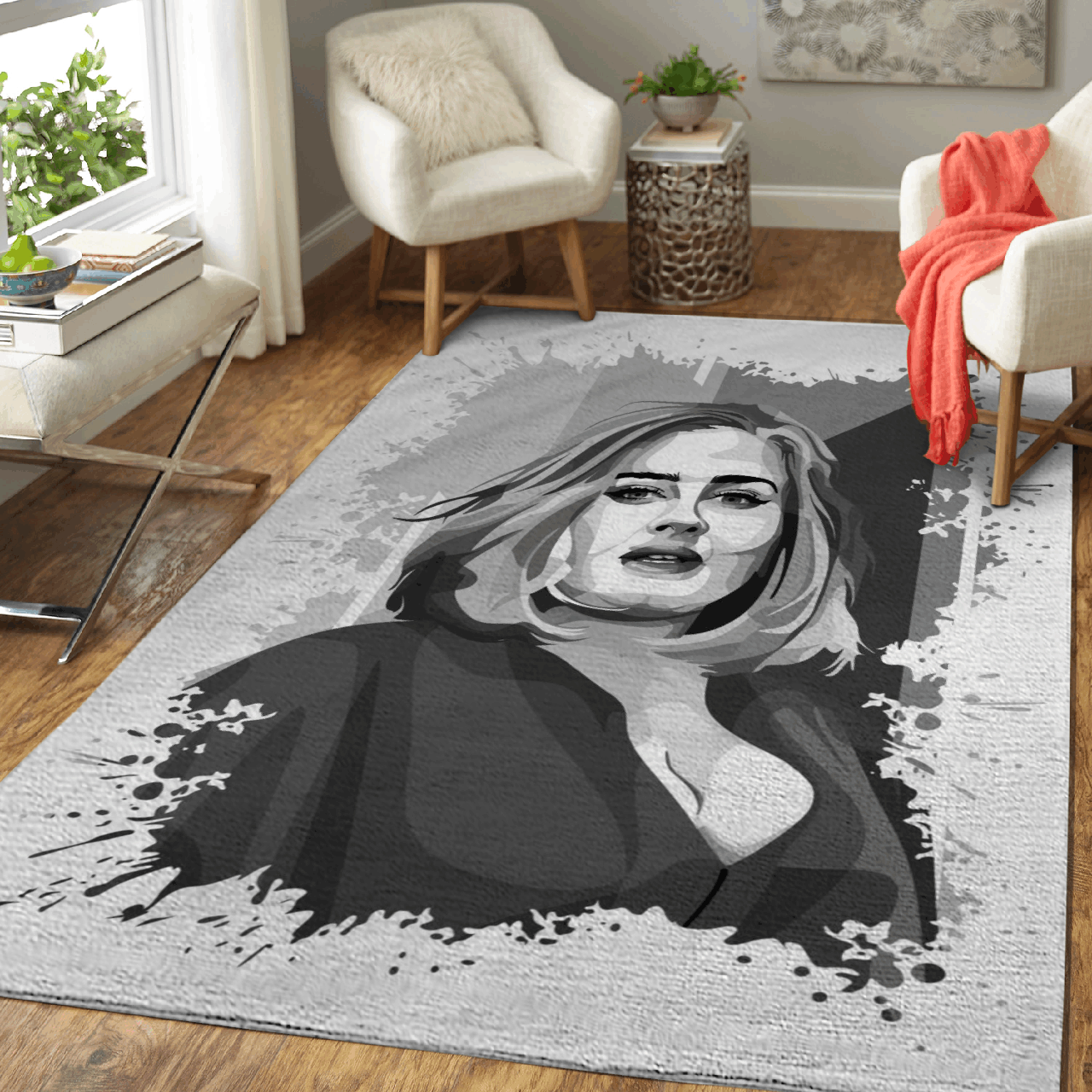 Adele Grayscale Music Art For Fans Area  Chussin | Home Decor Easily