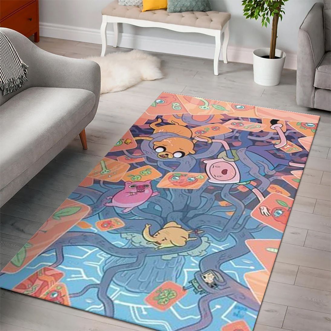 Adventure Time Cartoon Movies Area Rugs  Chussin | Home Decor Easily