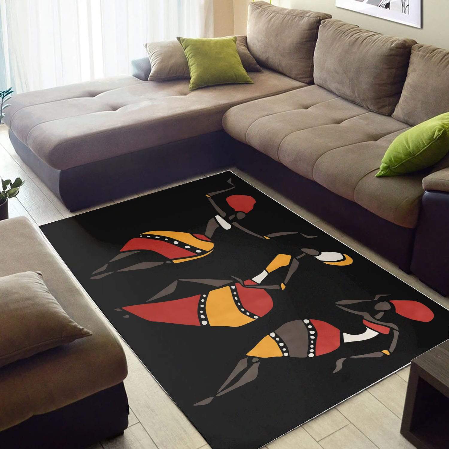 African American Dancer Women Black Rug -  Chussin | Home Decor Easily