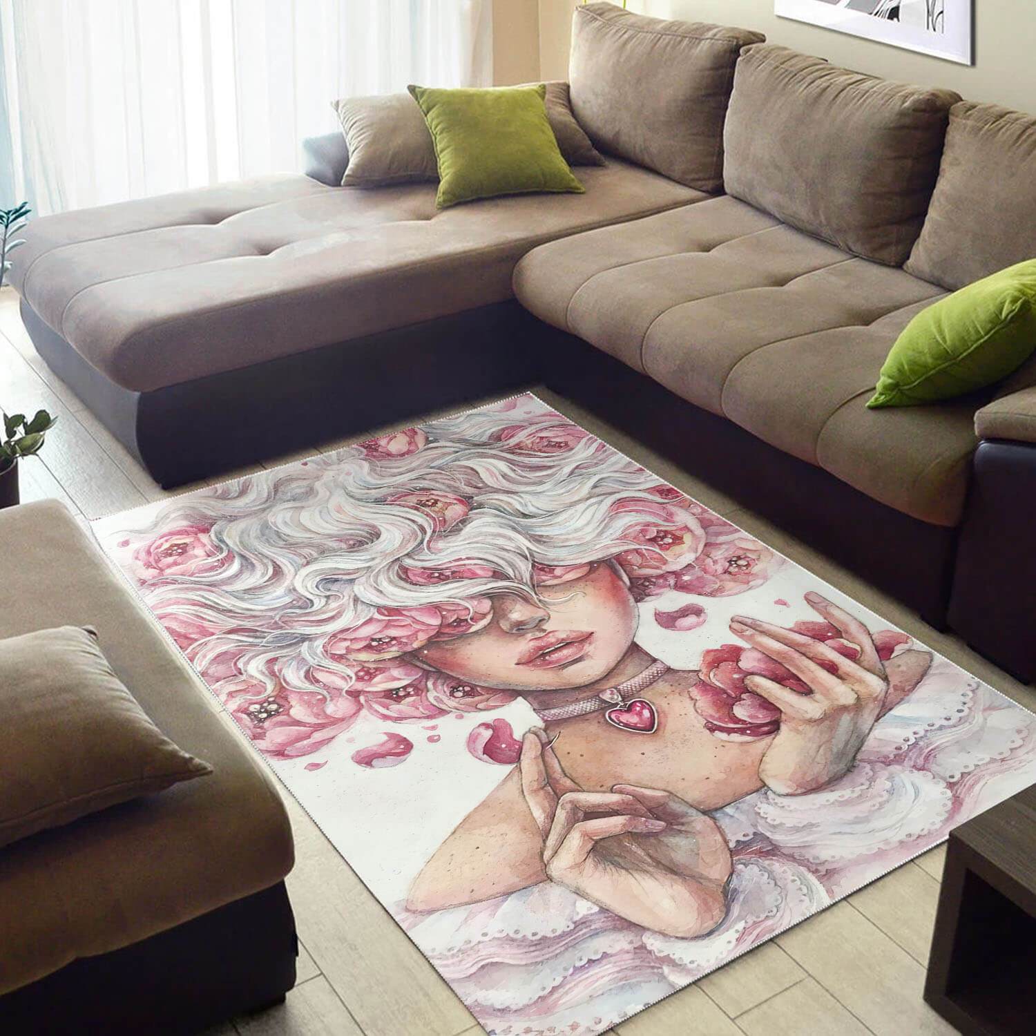 African Beautiful Afrocentric Lady Themed Home Rug -  Chussin | Home Decor Easily