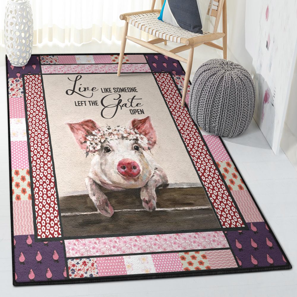 Agricultural Indoor Outdoor Rugs, Farmer Pig Rug  Chussin | Home Decor Easily