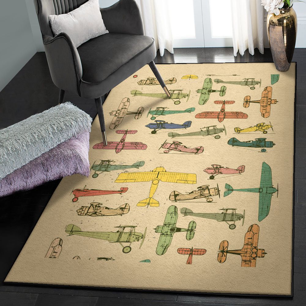 Aircraft Non Shedding Area Rug, Airplane GS CL Rug Chussin | Home Decor Easily