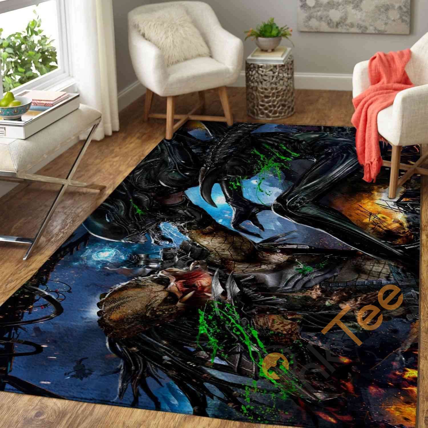 Alien Vs. Predator Area Rug -  Chussin | Home Decor Easily