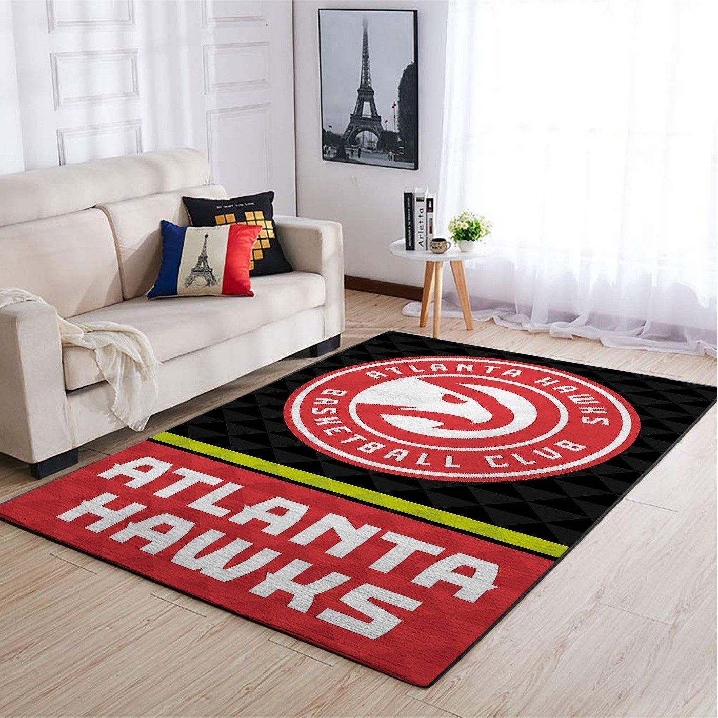 Atlanta Hawks Living Room Area Rug -  Chussin | Home Decor Easily