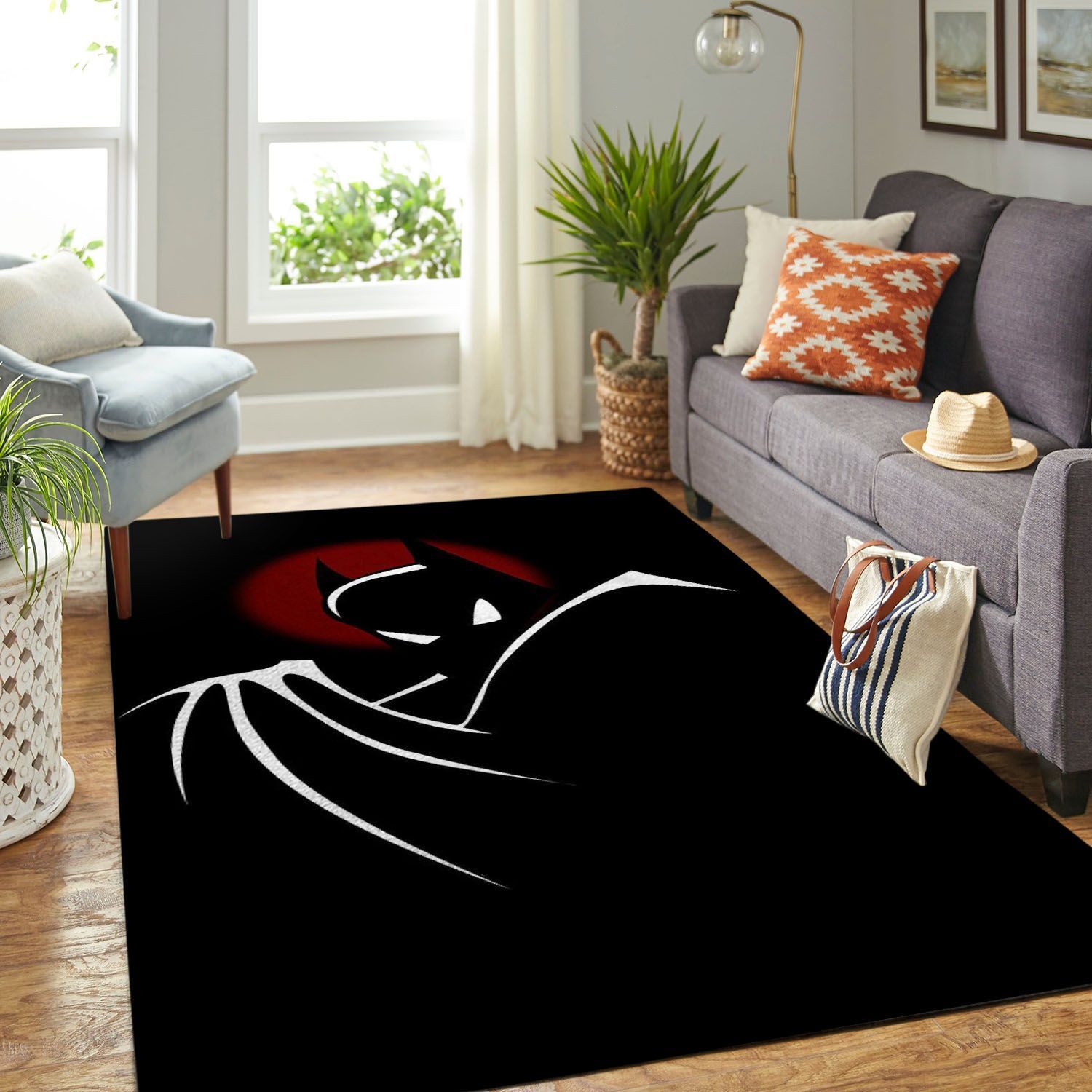 Batman Living Room Area Rug - Chussin | Home Decor Easily