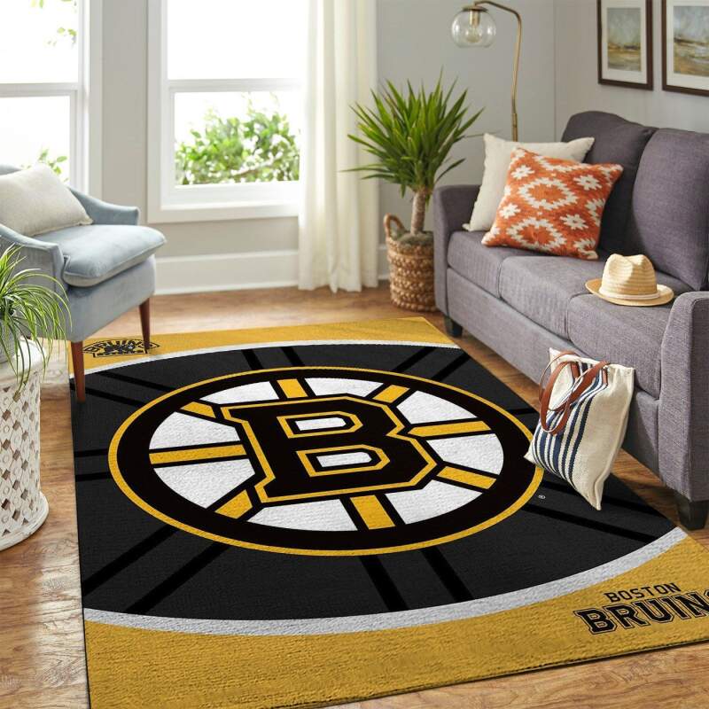 Boston Bruins Living Room Area Rug - Chussin | Home Decor Easily