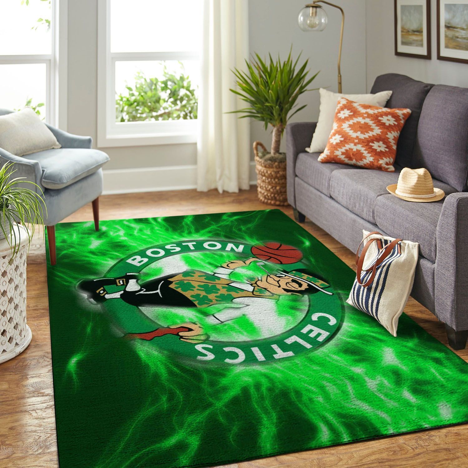 Boston Celtics Living Room Area Rug - Chussin | Home Decor Easily