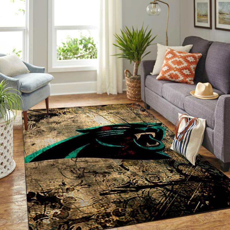 Carolina Panthers Living Room Area Rug -  Chussin | Home Decor Easily