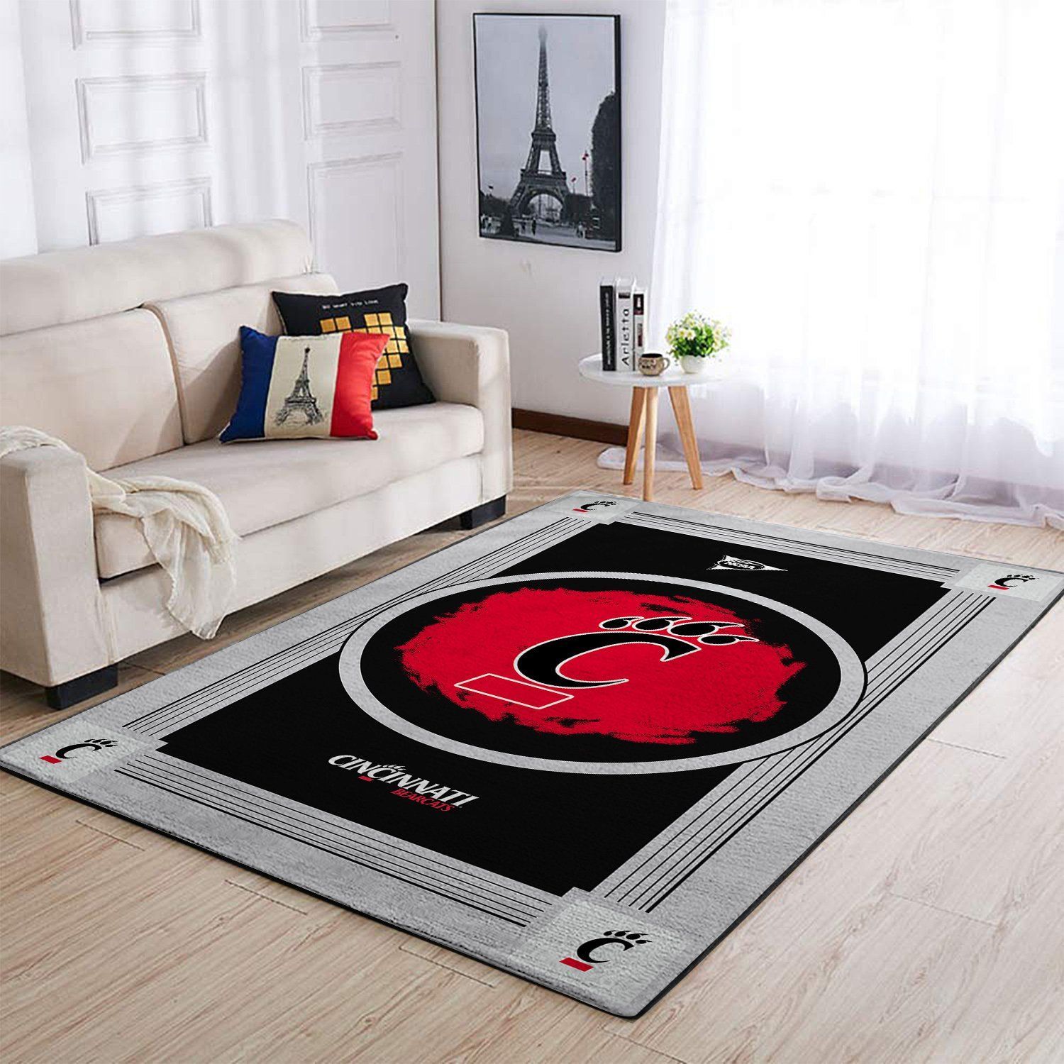 Cincinnati Bearcats Living Room Area Rug - Chussin | Home Decor Easily
