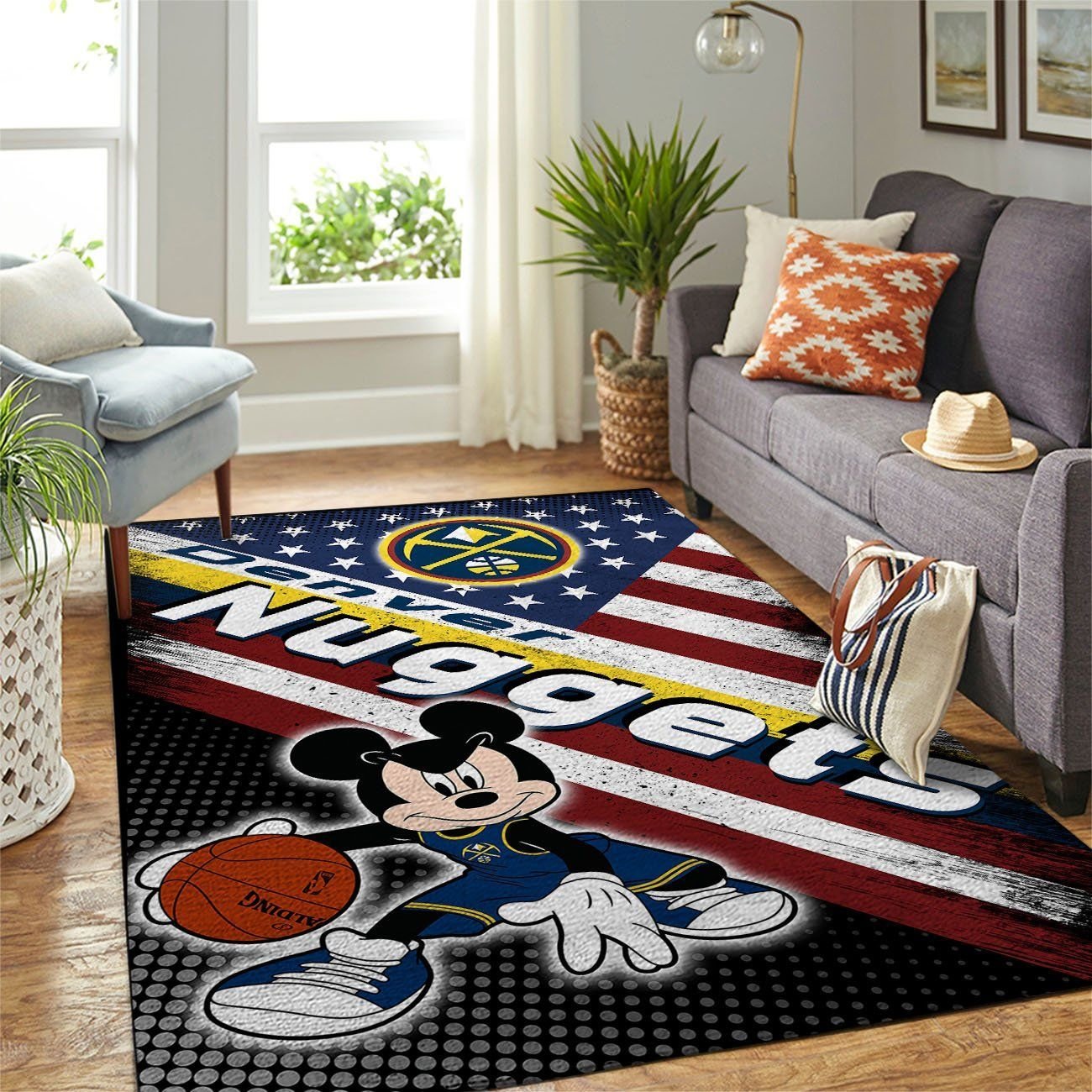 Denver Nuggets Living Room Area Rug -  Chussin | Home Decor Easily