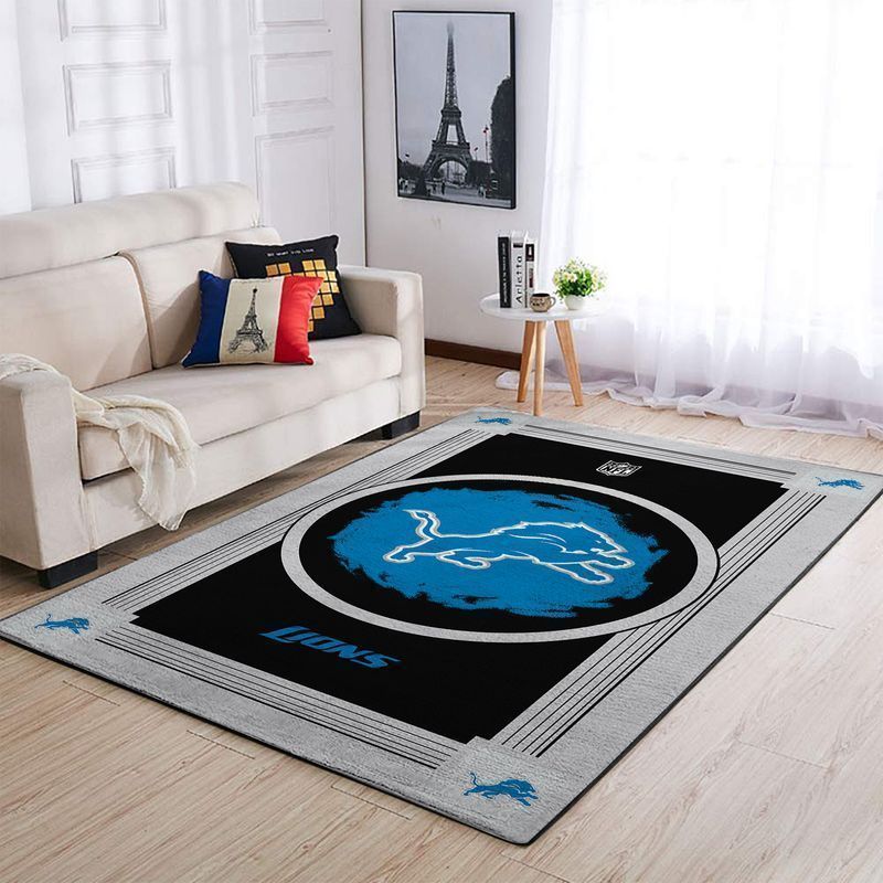 Detroit Lions Living Room Area Rug - Chussin | Home Decor Easily
