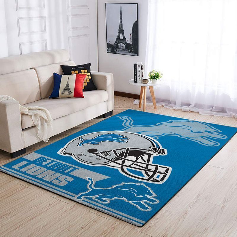 Detroit Lions Living Room Area Rug - Chussin | Home Decor Easily