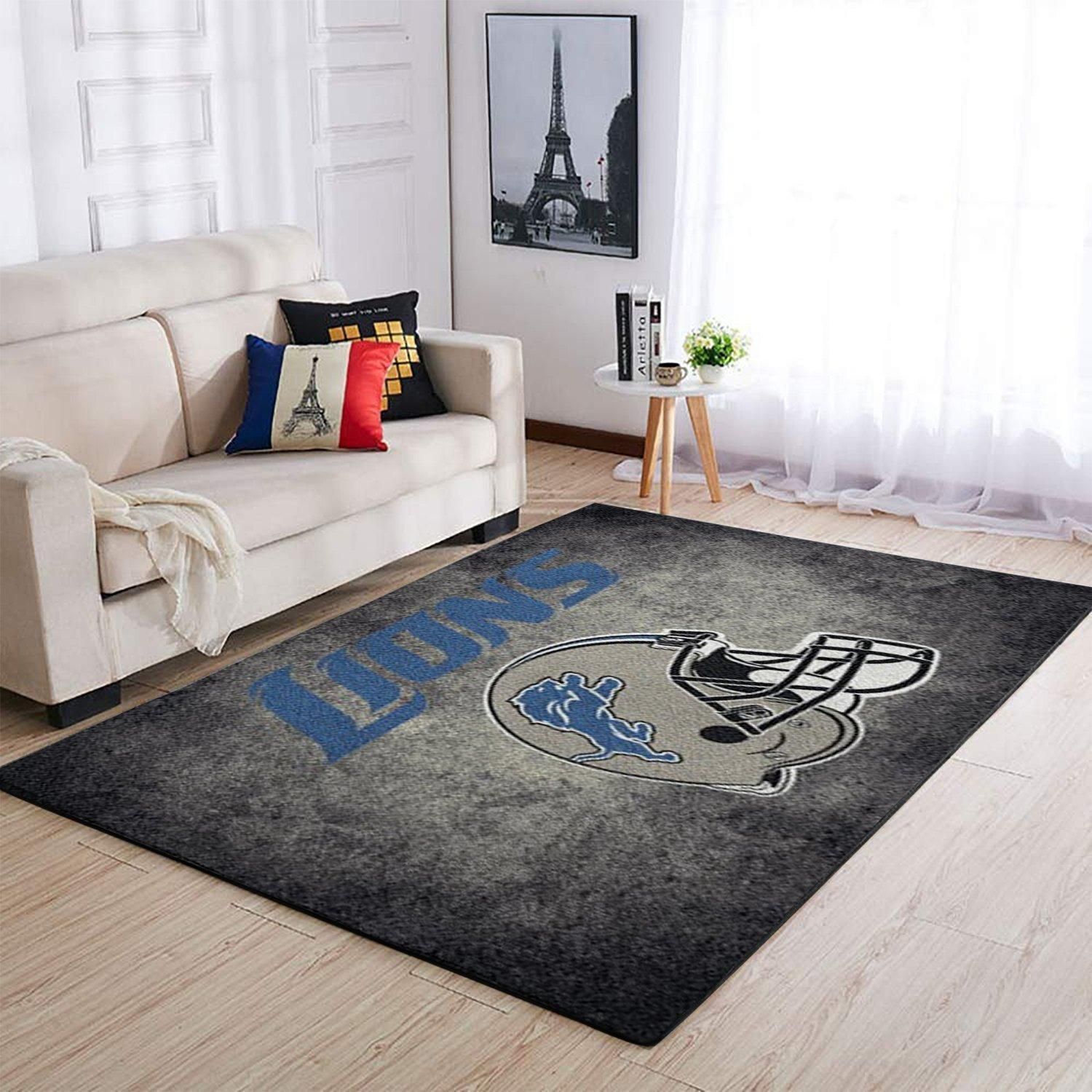 Detroit Lions Living Room Area Rug -  Chussin | Home Decor Easily