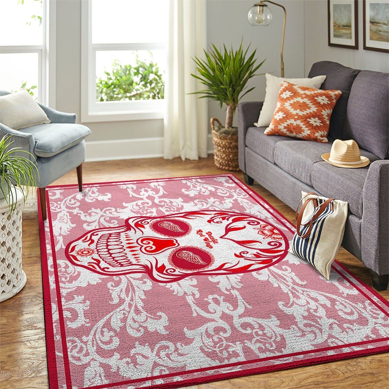 Detroit Red Wings Living Room Area Rug -  Chussin | Home Decor Easily