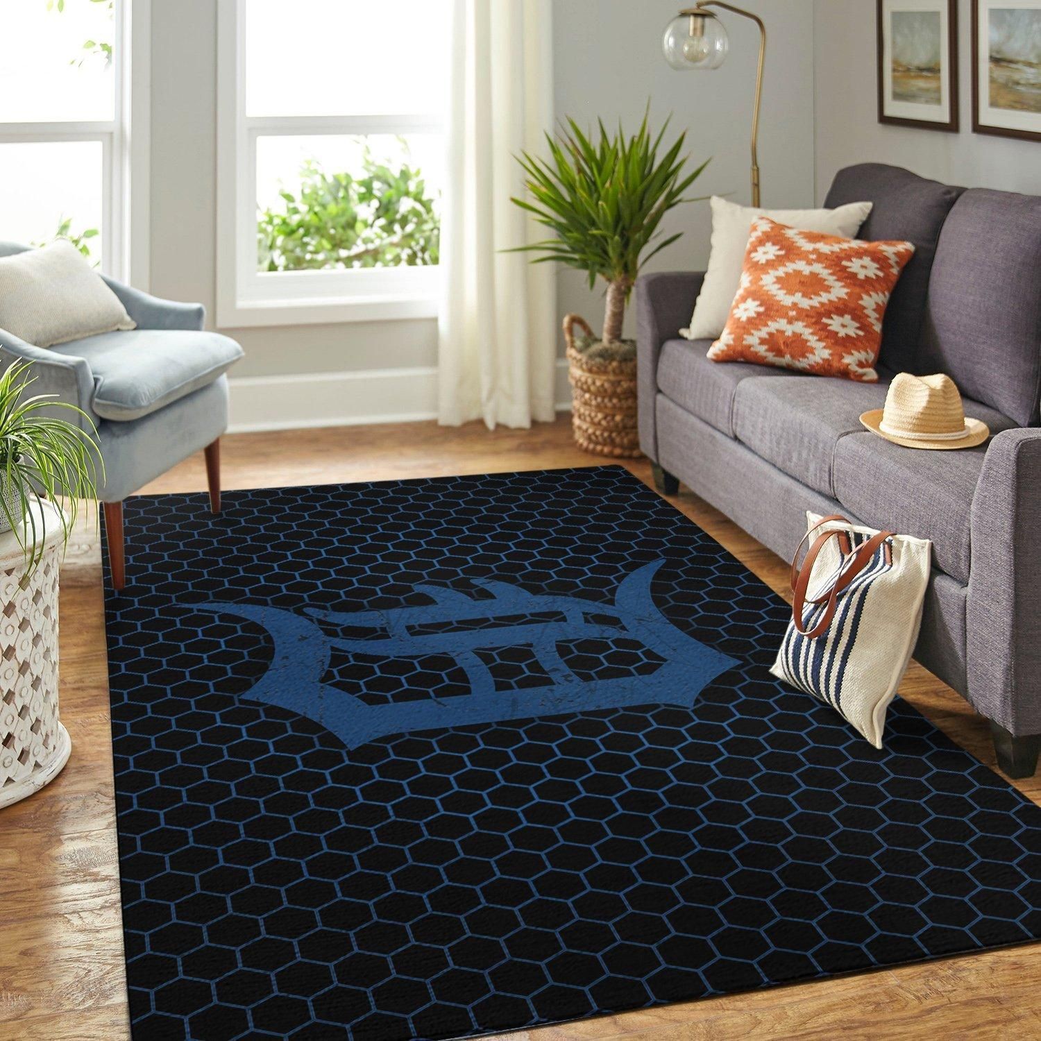 Detroit Tigers Living Room Area Rug - Chussin | Home Decor Easily