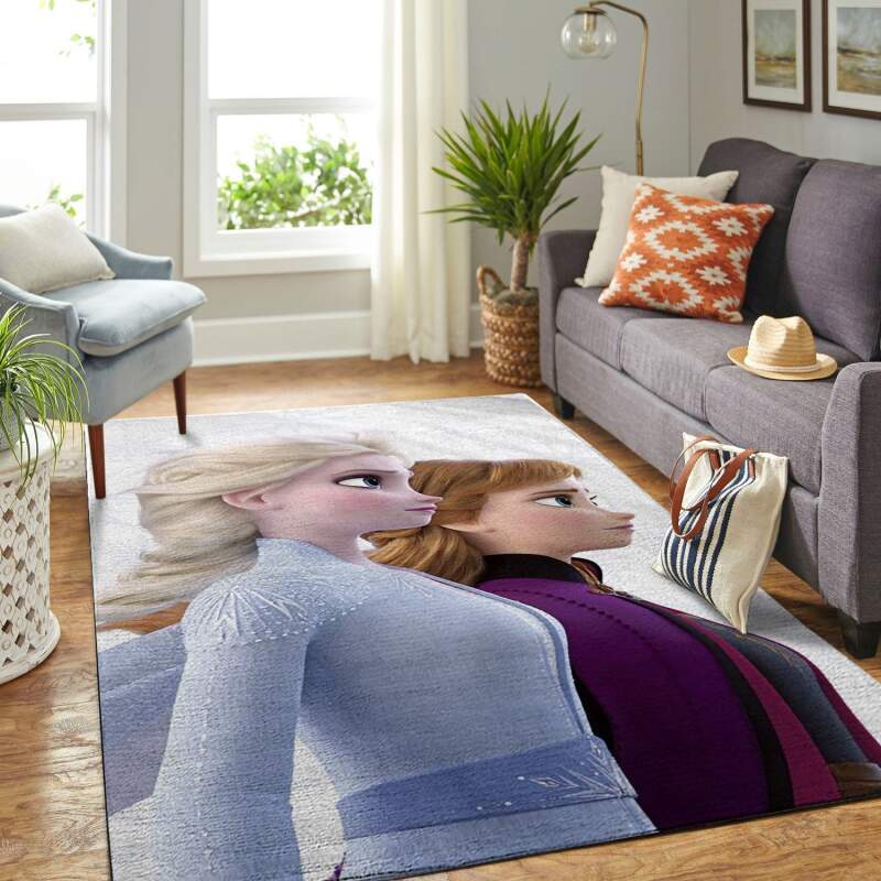 Frozen Elsa & Anna Living Room Area Rug -  Chussin | Home Decor Easily