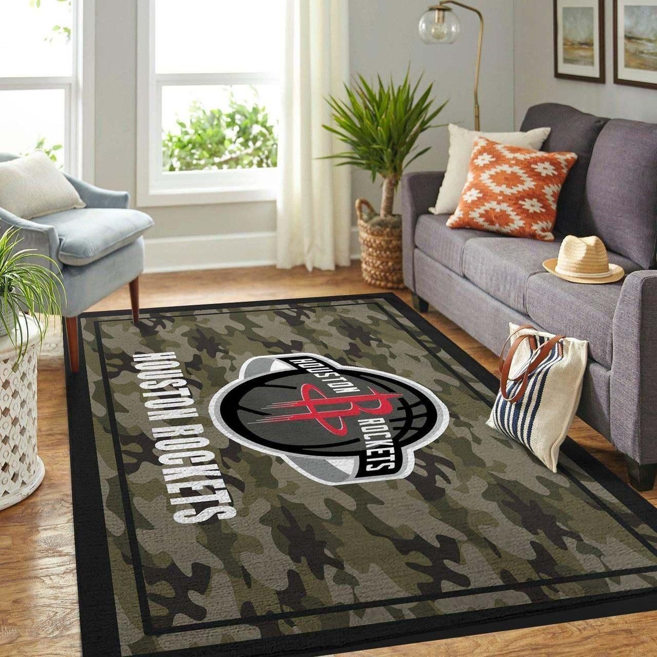 Houston Rockets Living Room Area Rug - Chussin | Home Decor Easily
