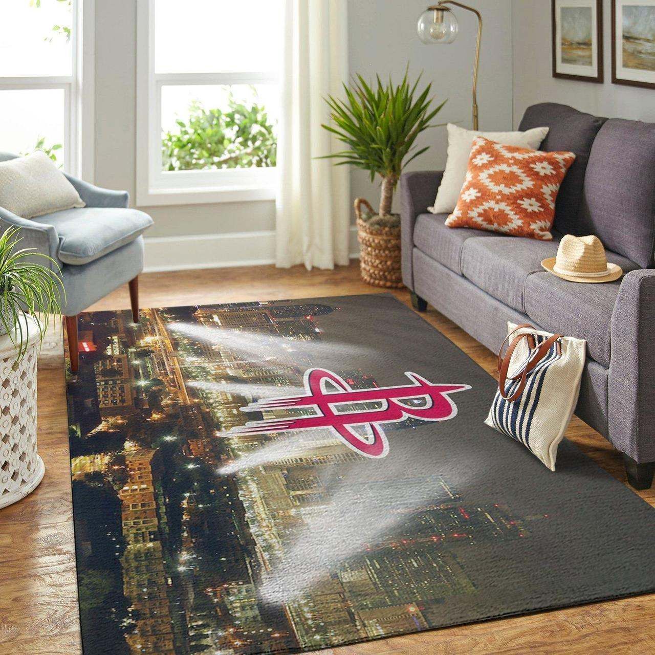 Houston Rockets Living Room Area Rug -  Chussin | Home Decor Easily