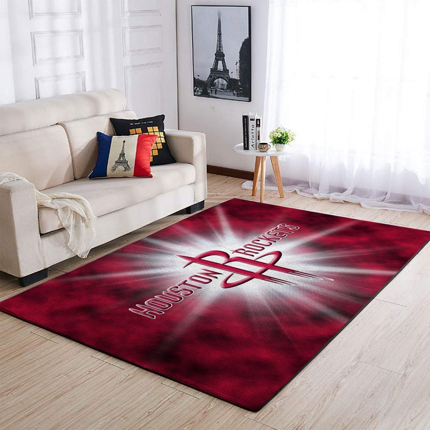 Houston Rockets Living Room Area Rug -  Chussin | Home Decor Easily