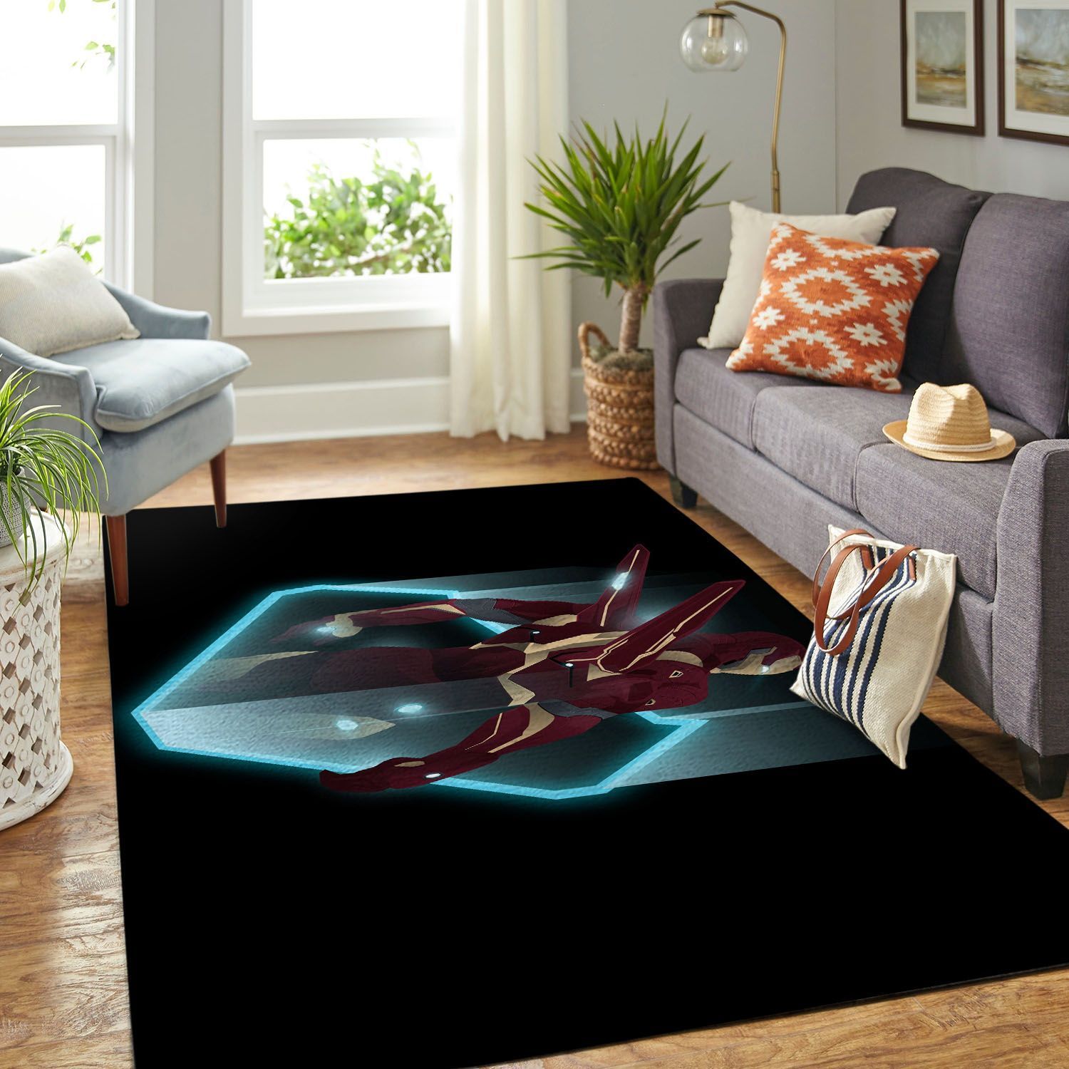 Iron Man Living Room Area Rug -  Chussin | Home Decor Easily
