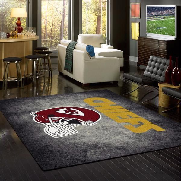 Kansas City Chiefs Living Room Area Rug - Chussin | Home Decor Easily