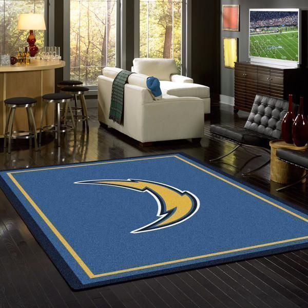 Los Angeles Chargers Living Room Area Rug - Chussin | Home Decor Easily