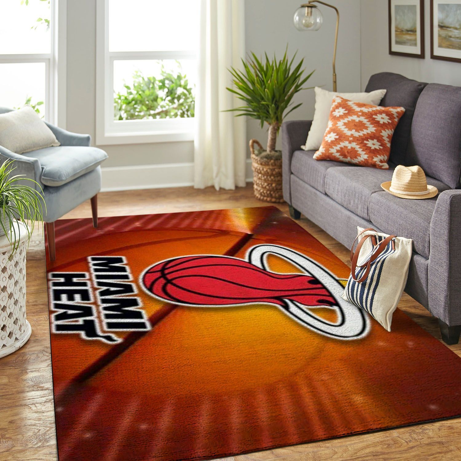 Miami Heat Living Room Area Rug -  Chussin | Home Decor Easily