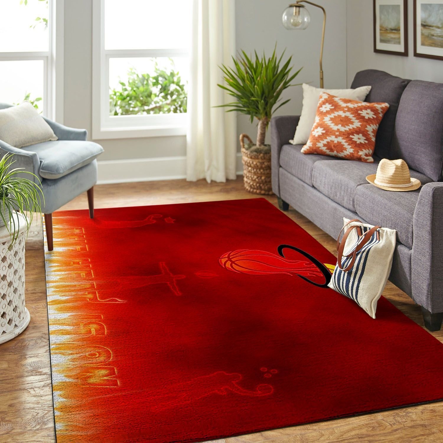 Miami Heat Living Room Area Rug -  Chussin | Home Decor Easily